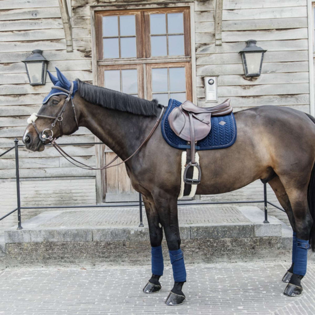 Kentucky Horsewear Cuffietta Wellington Velvet Pearls Navy