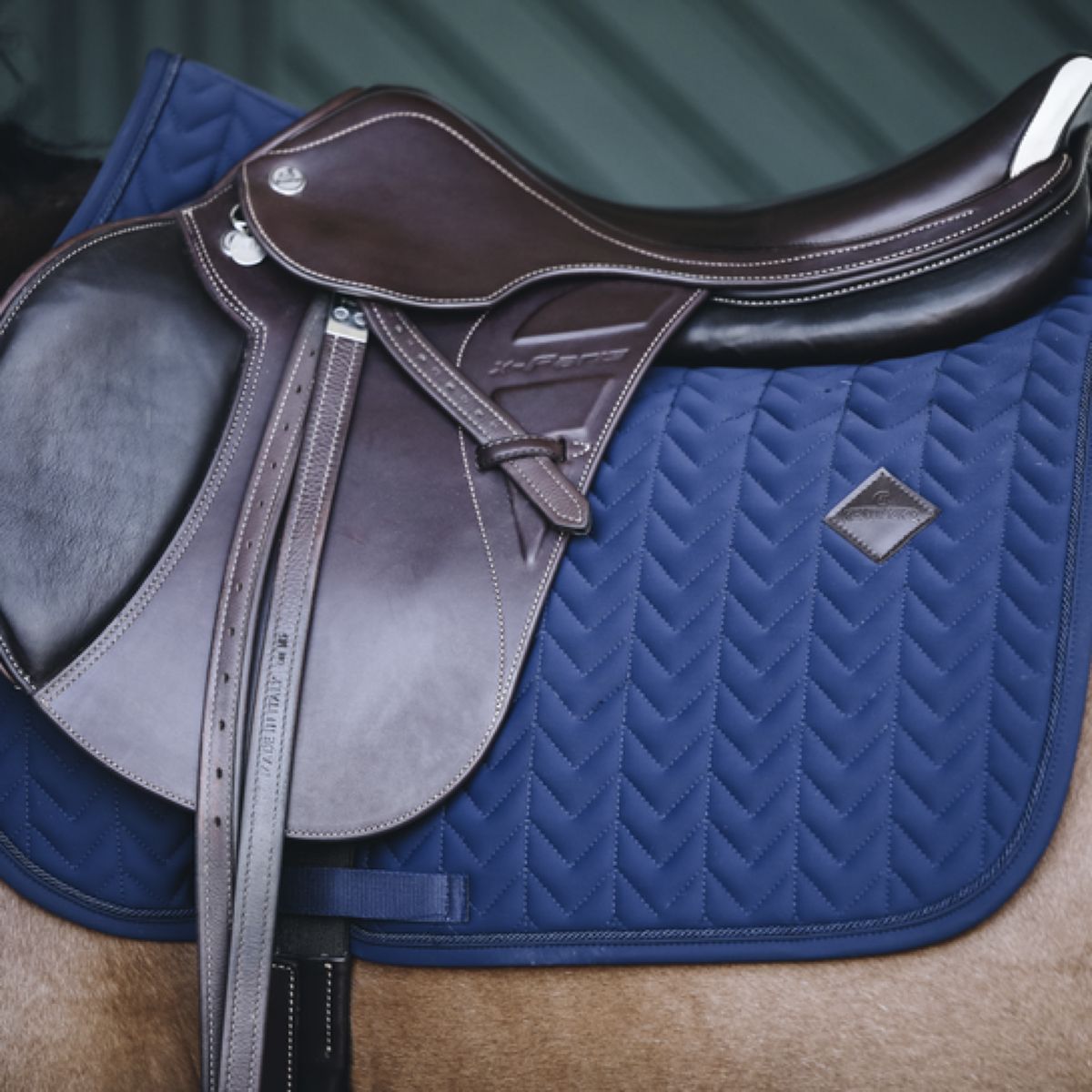 Kentucky Horsewear Sottosella a molla Fishbone Navy