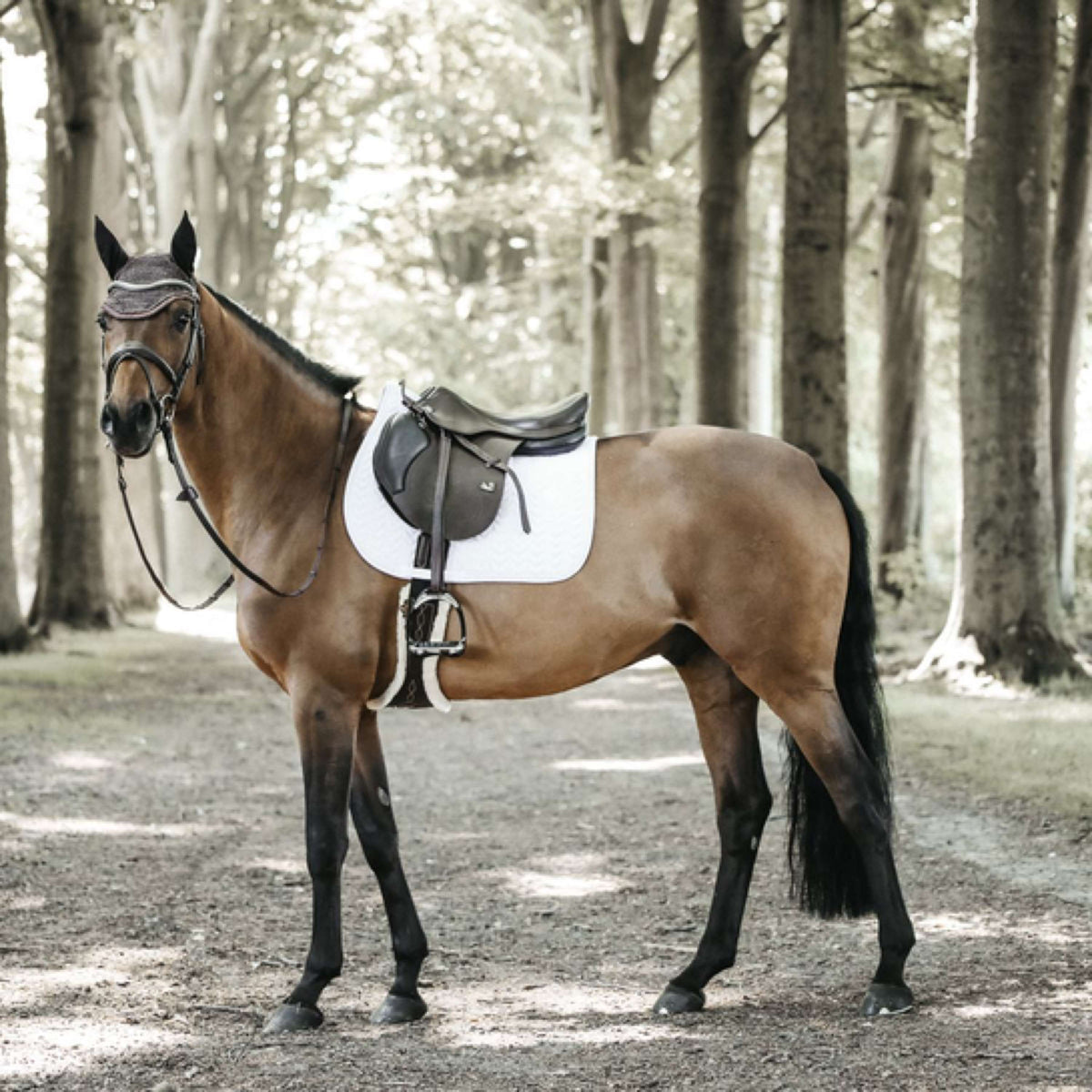 Kentucky Horsewear Sottosella da Salto Fishbone Bianco