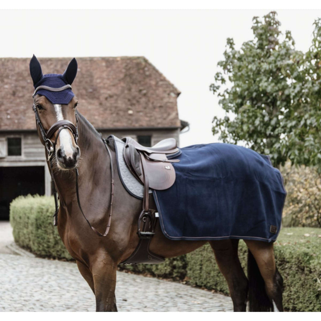 Kentucky Horsewear Coperta da esercizio Vello pesante quadrato Navy