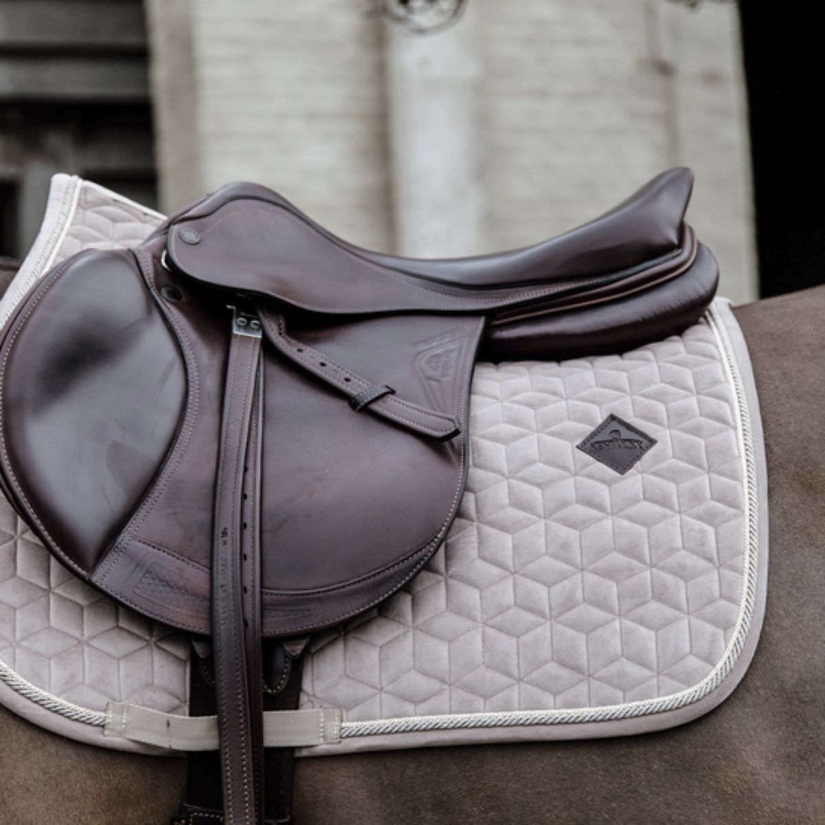 Kentucky Horsewear Sottosella Basic Velvet Springen Beige