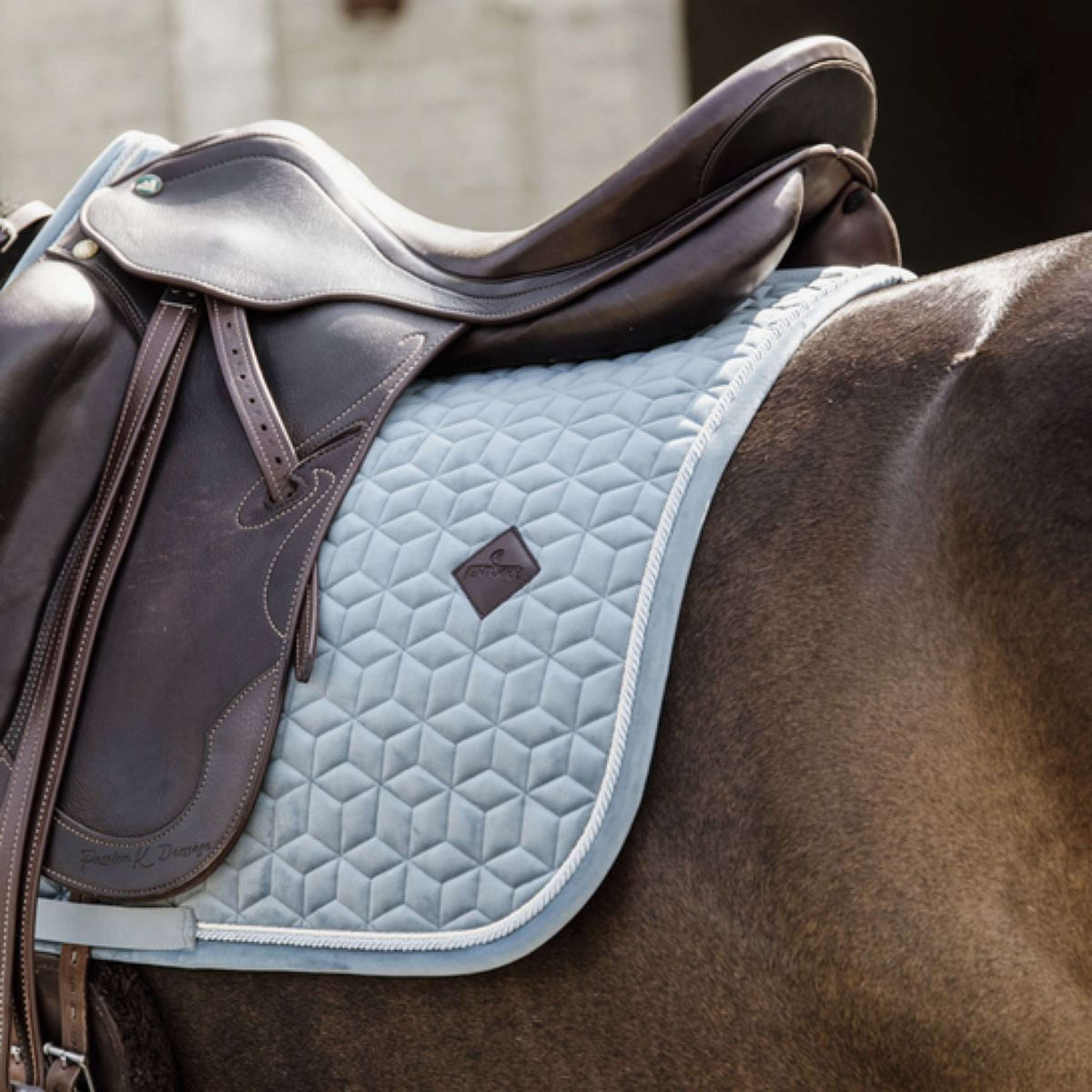 Kentucky Horsewear Sottosella Velvet Azzurro