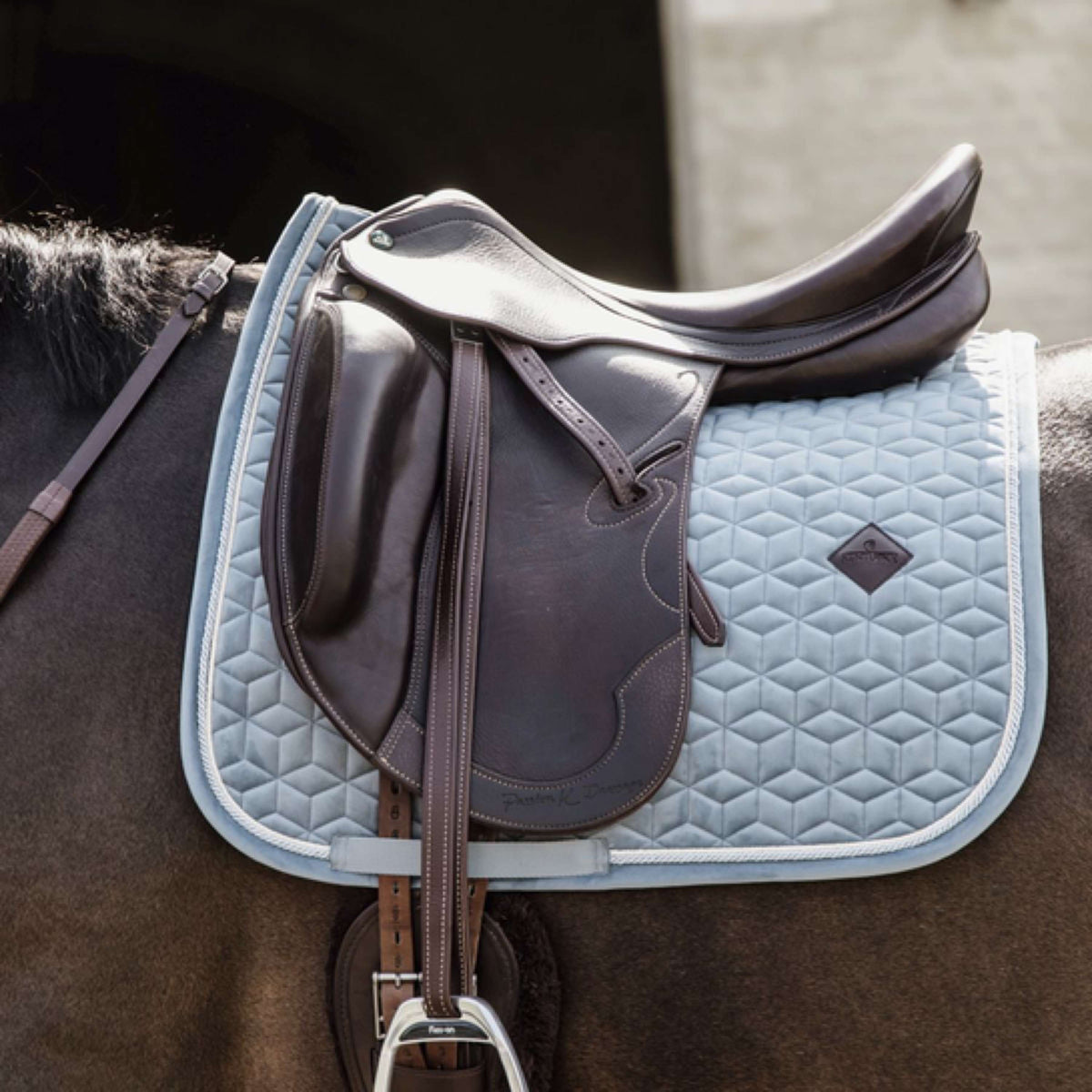 Kentucky Horsewear Sottosella Velvet Azzurro