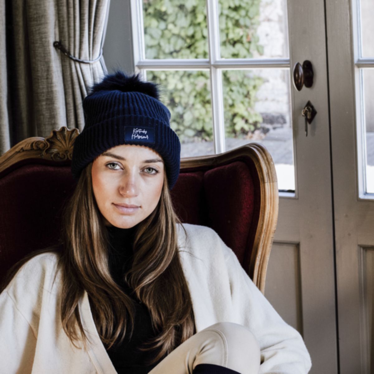 Kentucky Horsewear Berretto Pompom Navy