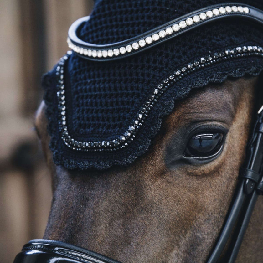 Kentucky Horsewear Copriorecchie Wellington Stone & Pearl Soundless Nero