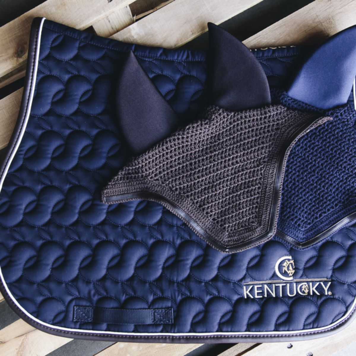Kentucky Horsewear Sottosella Navy/White/Brown