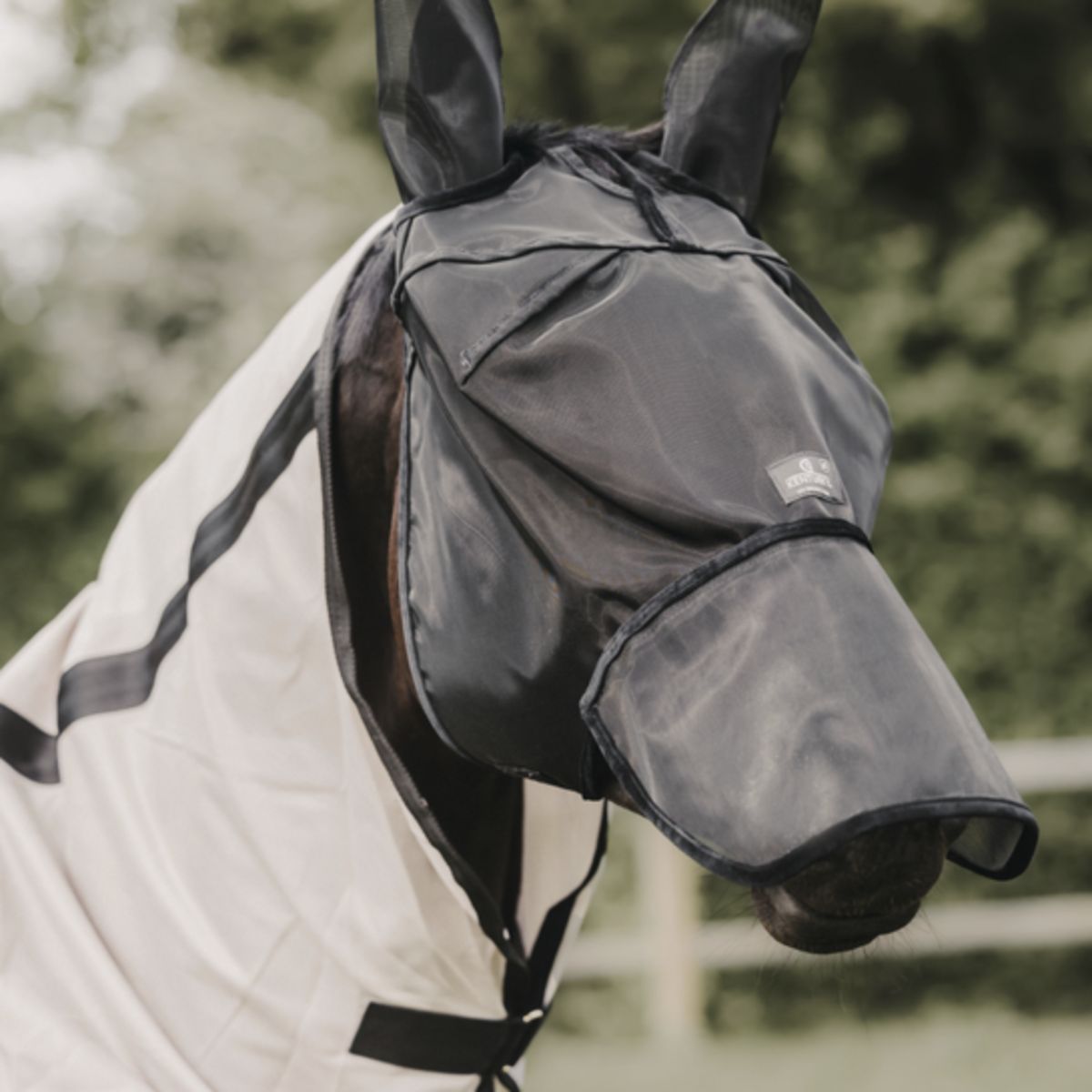 Kentucky Horsewear Maschera per Mosche Classic Nero