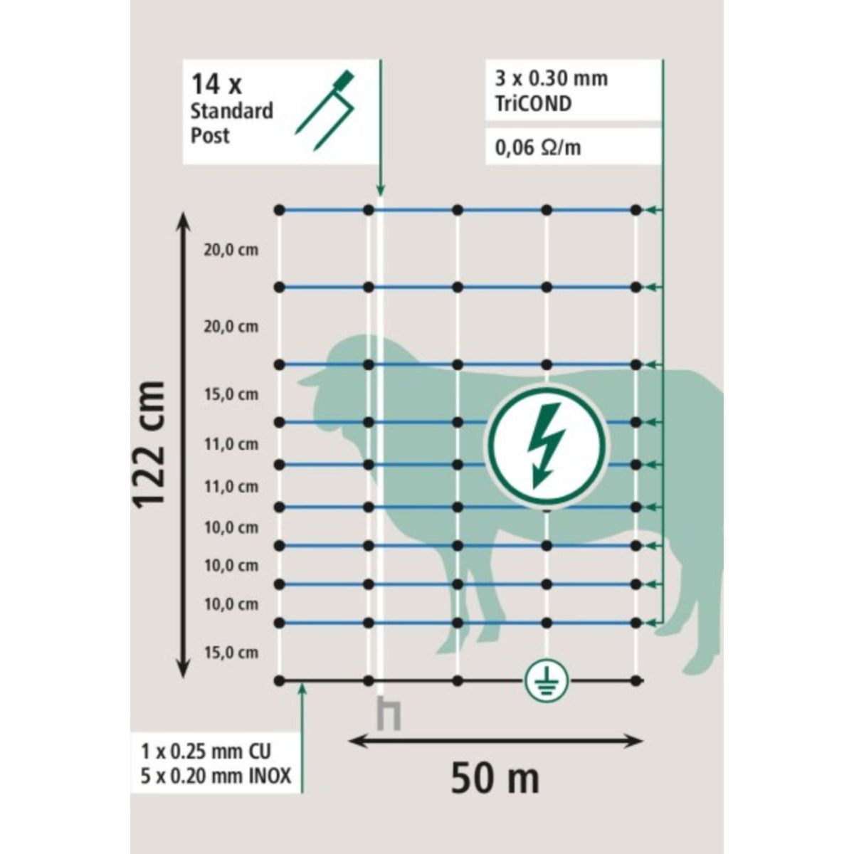 Ako Rete per Pecore OviNet Maxi Bianco/Blu