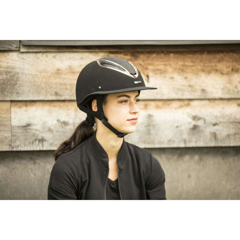 Lami-Cell Casco da equitazione Artemis Nero/Champagne