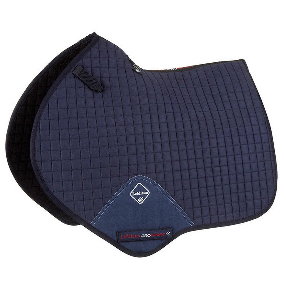 LeMieux Sottosella per salto ProSport Plain CC quadrato in pelle scamosciata Navy