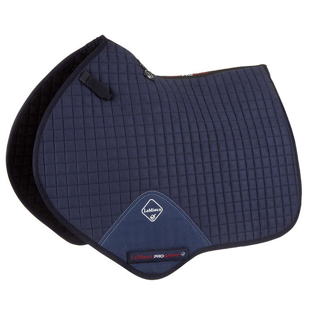 LeMieux Sottosella per salto ProSport Plain CC quadrato in pelle scamosciata Navy