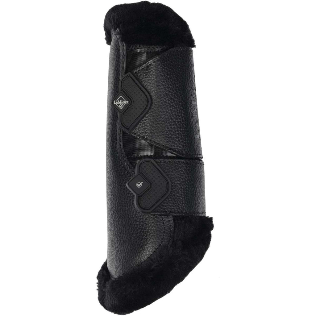 LeMieux Stivali da spazzolatura Fleece Edge Mesh Nero