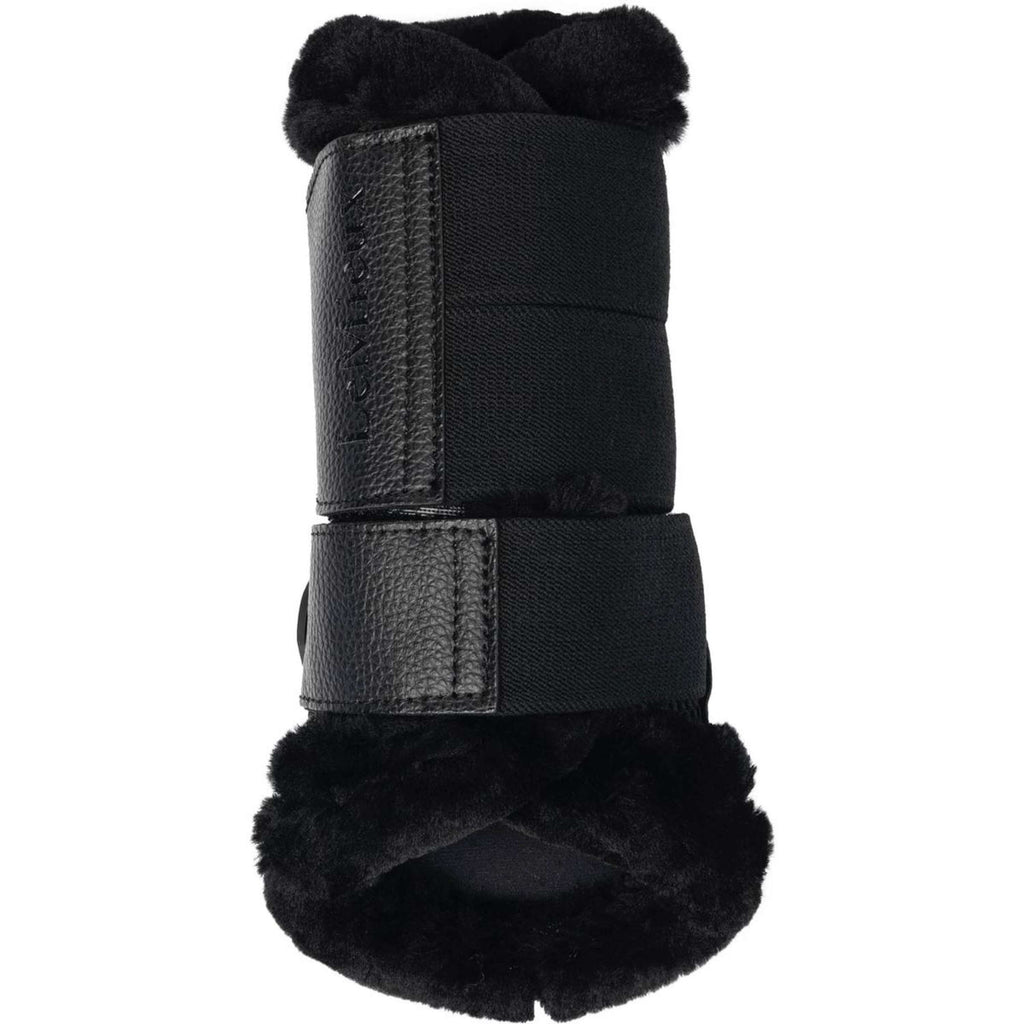 LeMieux Stivali da spazzolatura Fleece Edge Mesh Nero