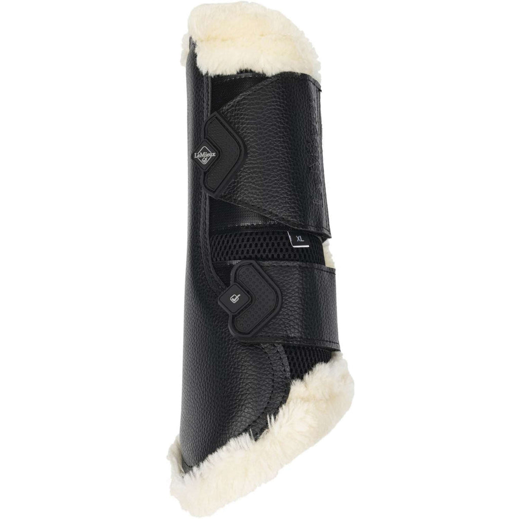 LeMieux Stivali da spazzolatura Fleece Edge Mesh Nero/Naturale