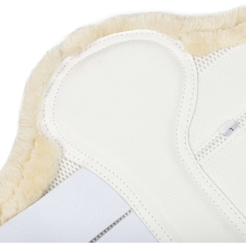 LeMieux Stivali da spazzolatura Fleece Edge Mesh Bianco/Naturale