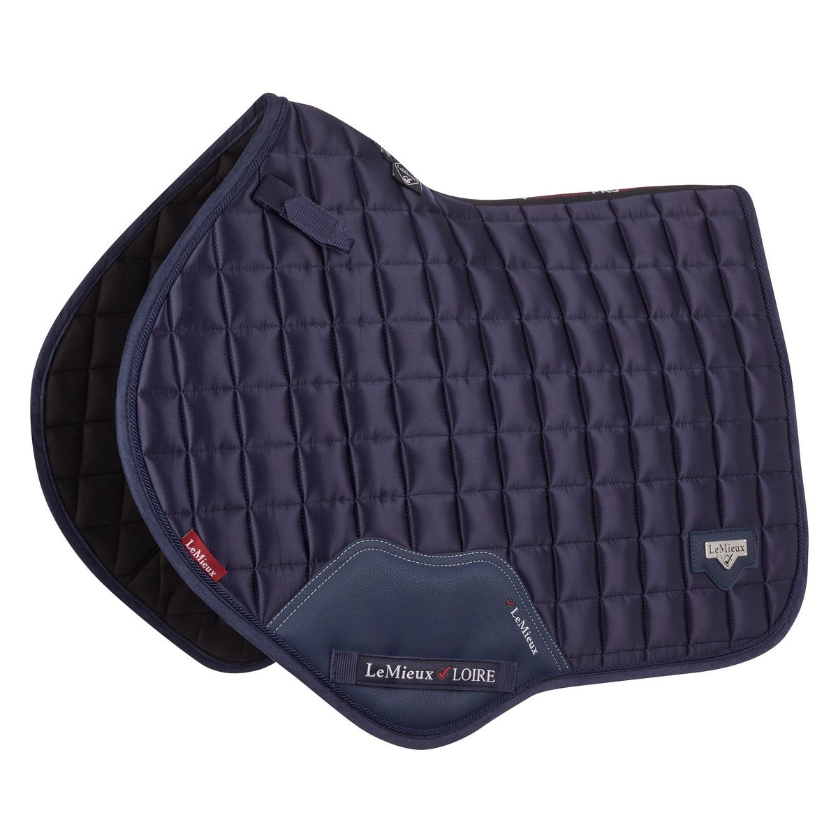 LeMieux Coperta da Sella da Salto Loire Classic Quadrato CC satinato Navy