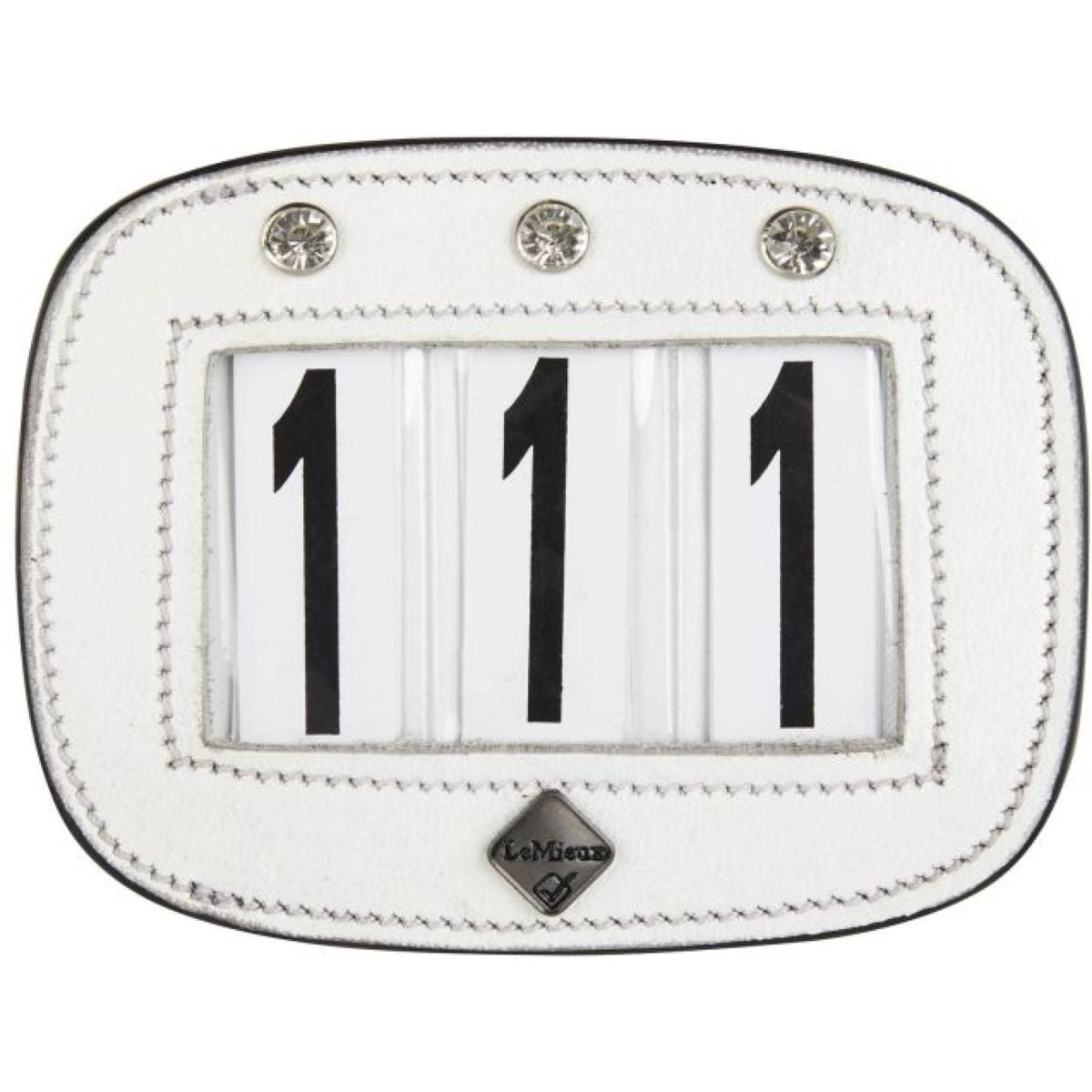 LeMieux Numeri di Gara Saddle Pad Diamant Bianco