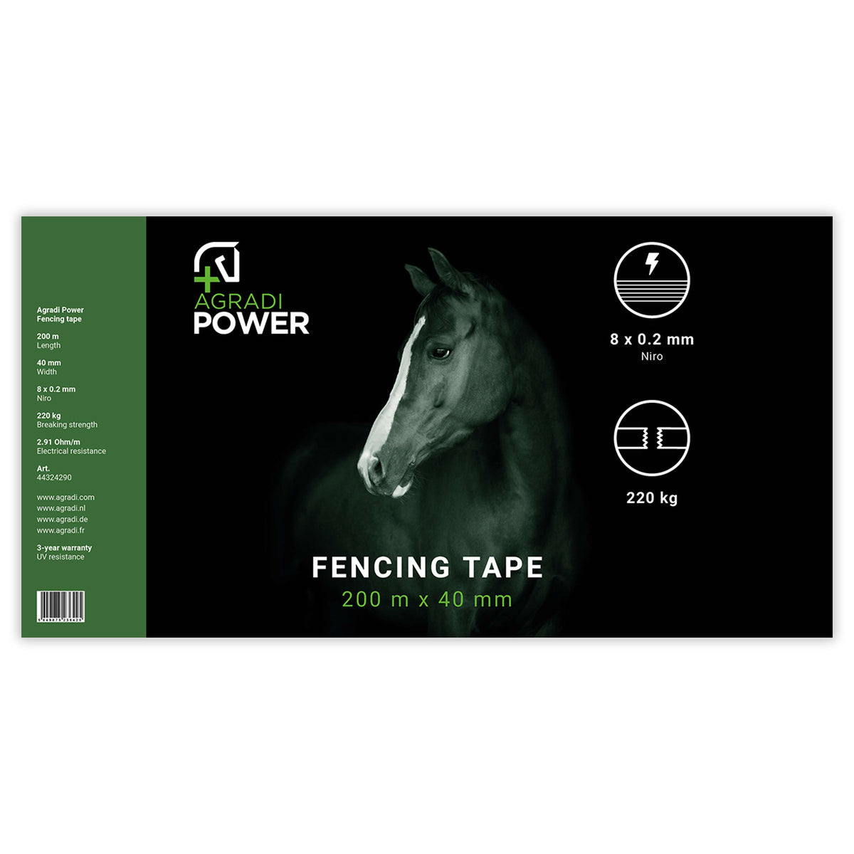 Agradi Power Nastro Eco 40mm Nero