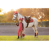 LeMieux Sottosella Mini Suede saltando Cranberry