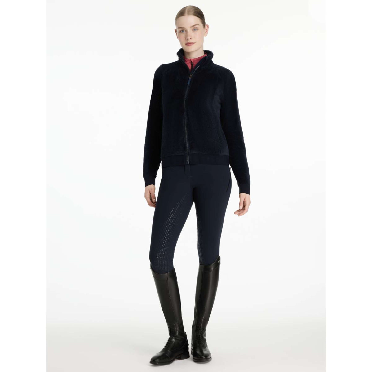 LeMieux Felpa con cappuccio e zip Liberty Fleece Navy