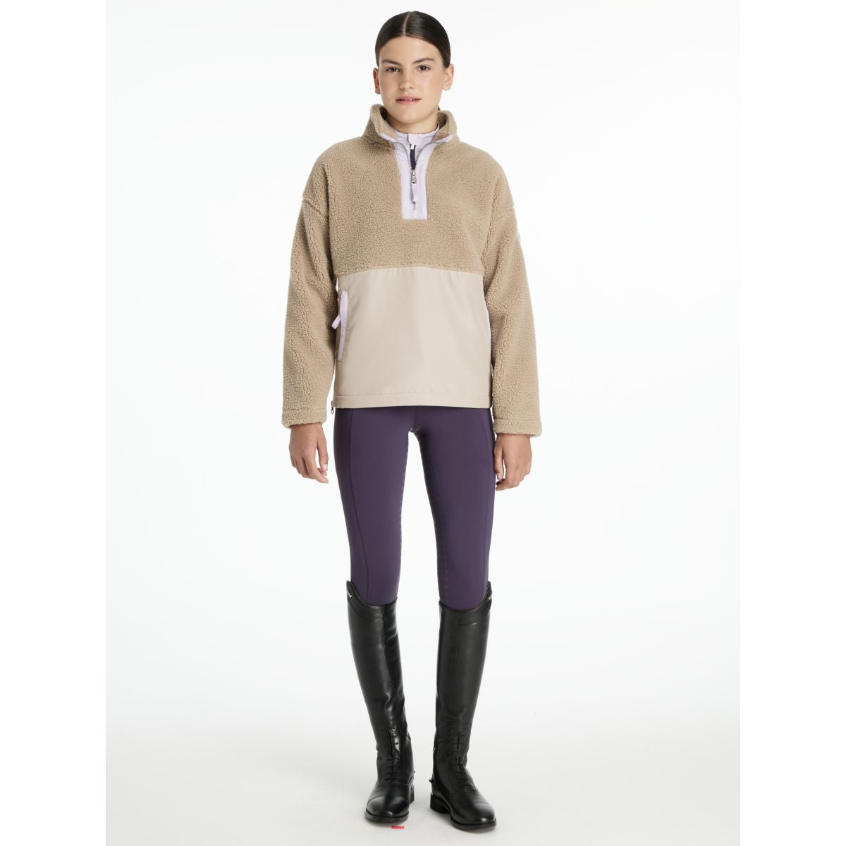 LeMieux Maglione Young Rider Tammy Teddy Fleece Almond