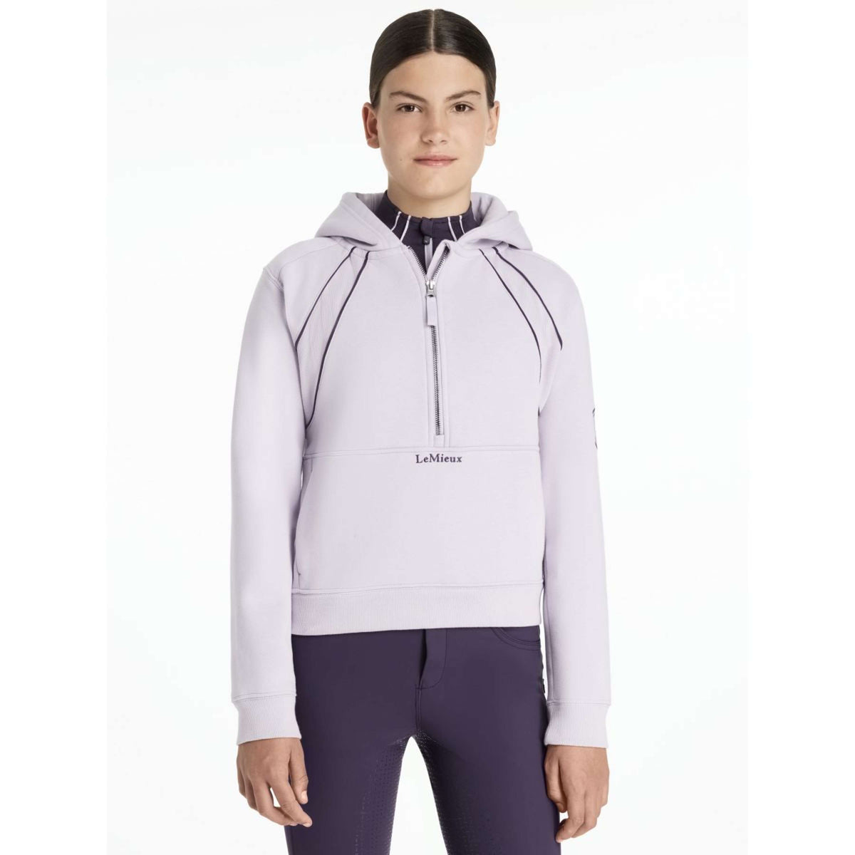 LeMieux Felpa con cappuccio Young Rider Hettie Lilla