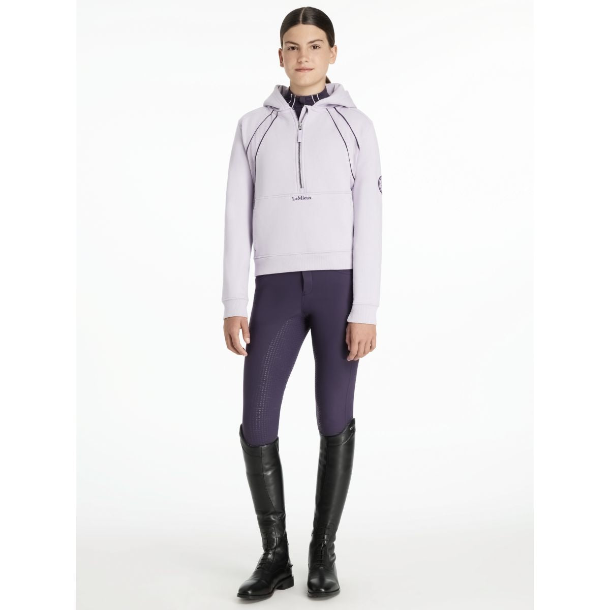 LeMieux Felpa con cappuccio Young Rider Hettie Lilla
