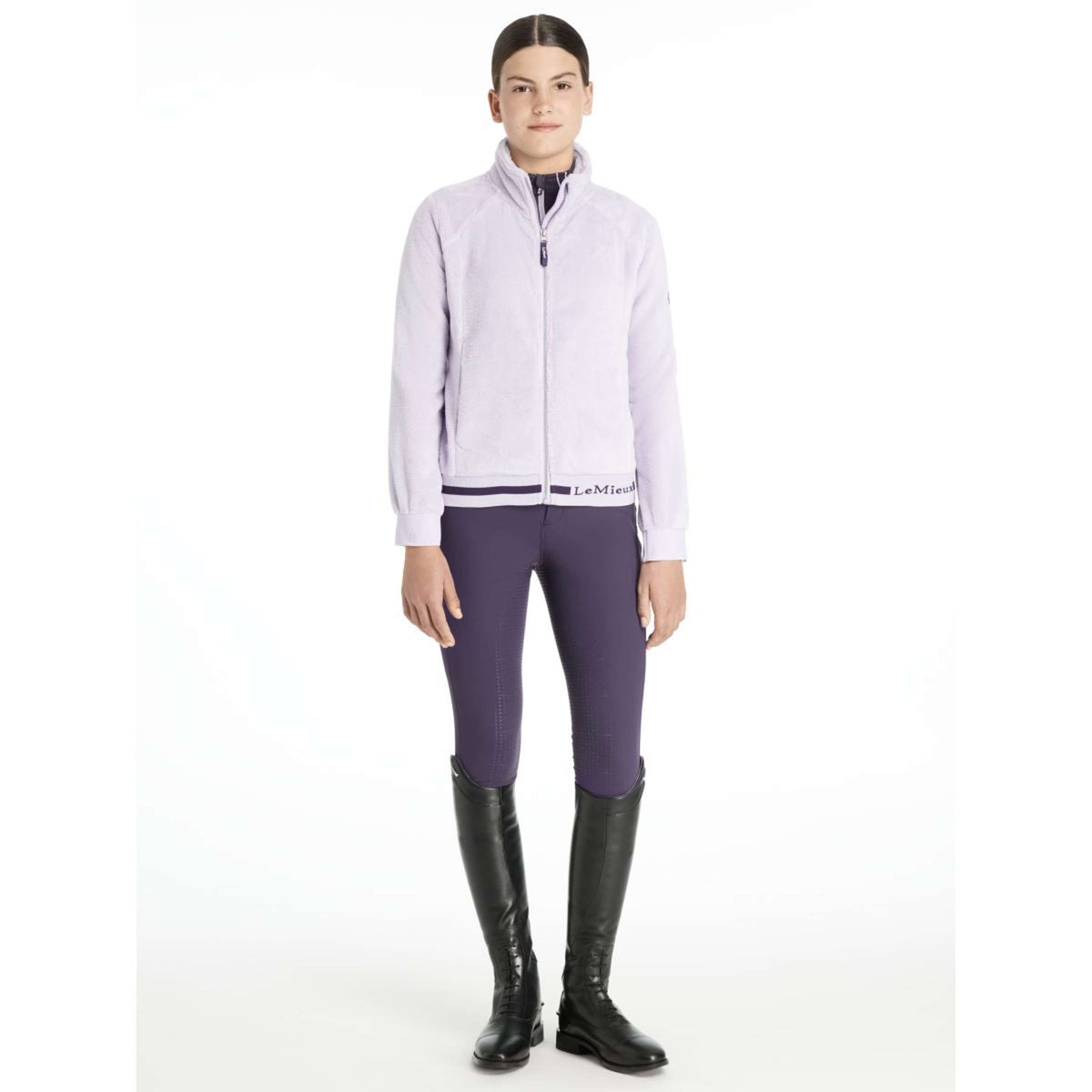 LeMieux Felpa con cappuccio e zip Young Rider Libby Fleece Lilla