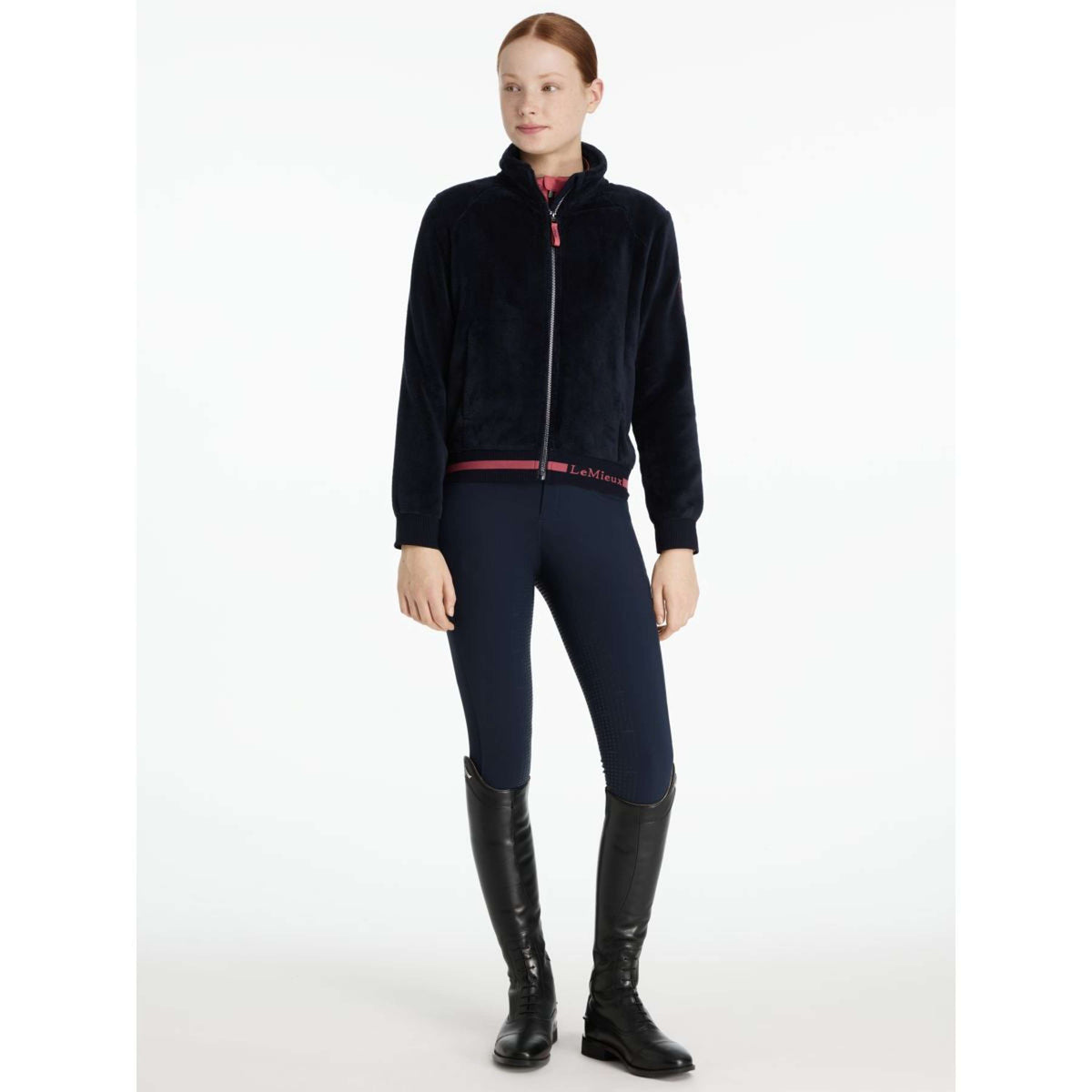 LeMieux Felpa con cappuccio e zip Young Rider Libby Fleece Navy