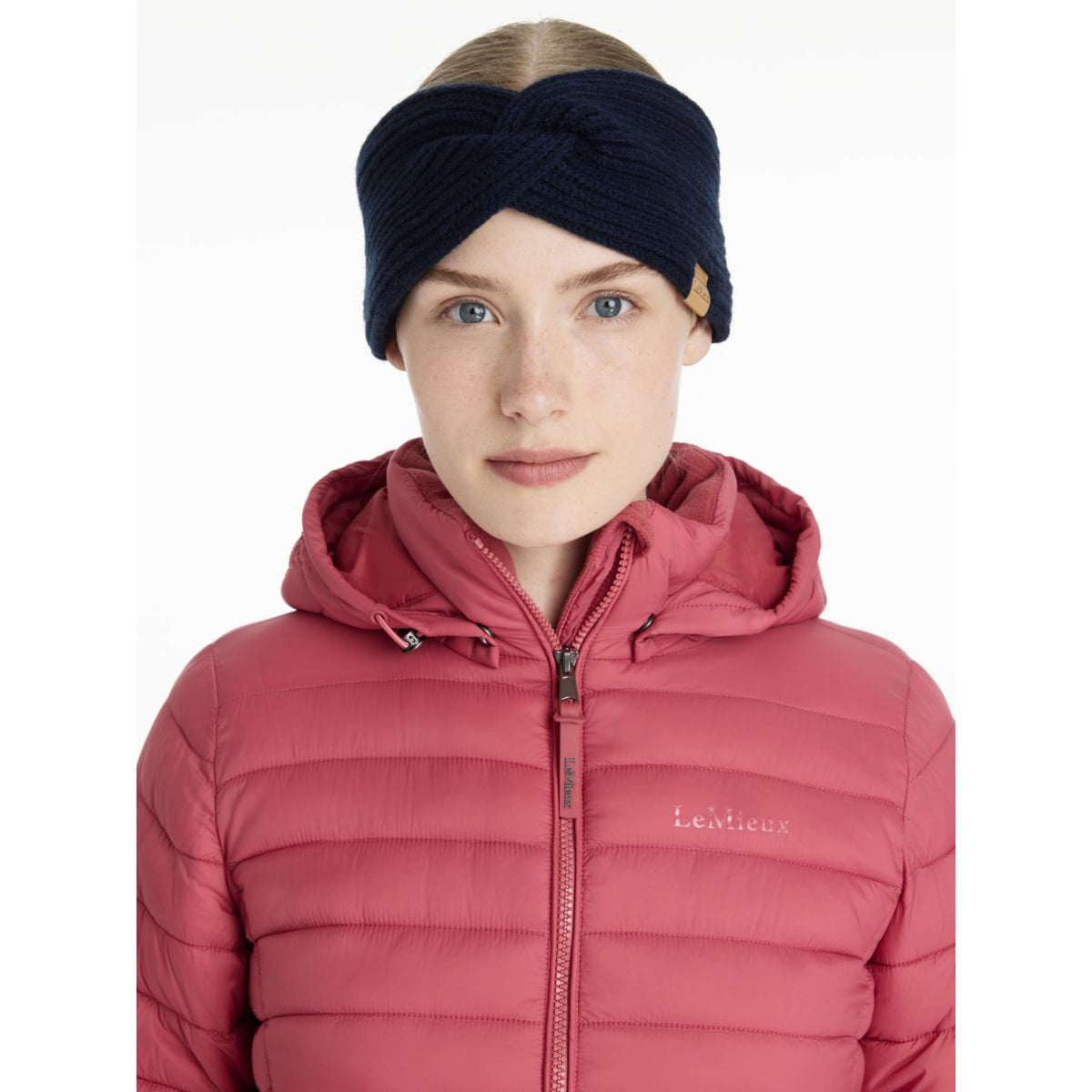 LeMieux Fascia per capelli Clara Rib Knot Navy