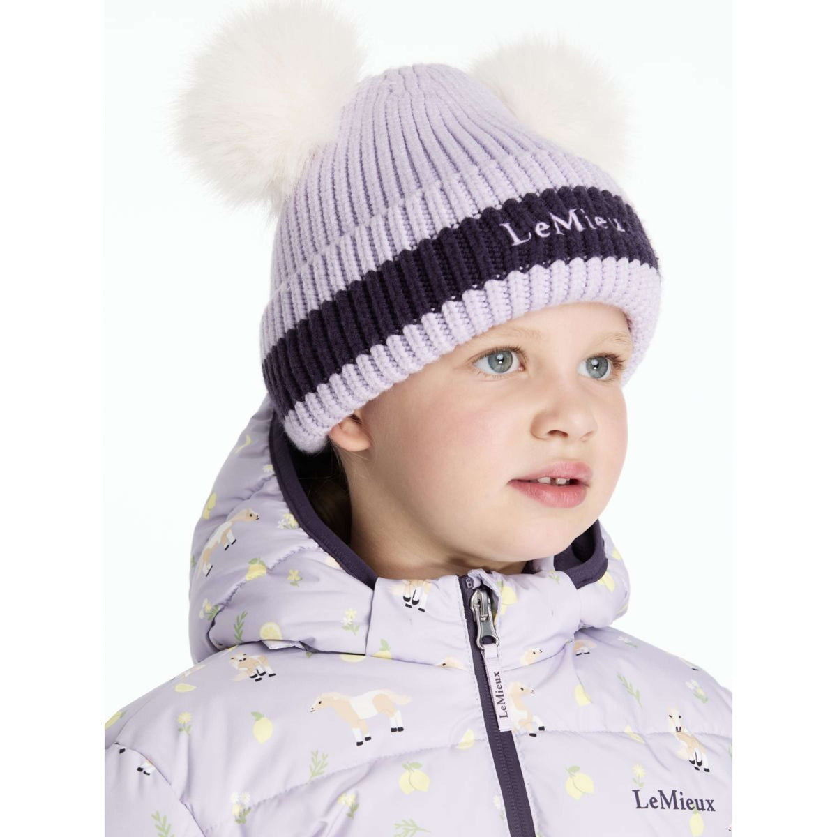LeMieux Beanie Mini Double Pom Bambini Lilla