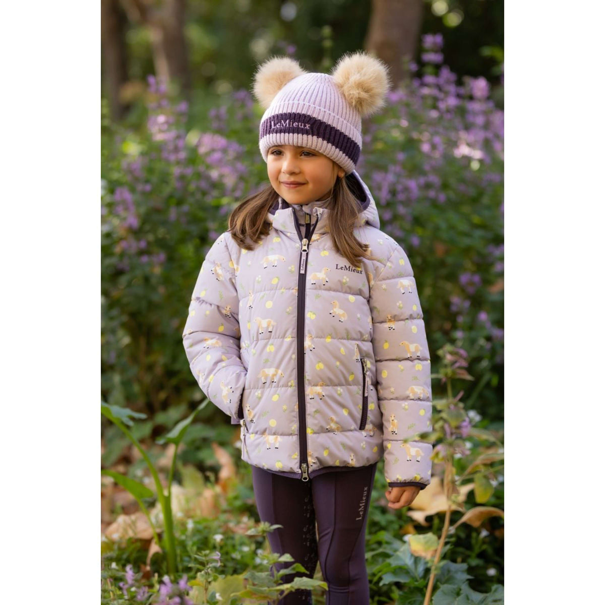 LeMieux Beanie Mini Double Pom Bambini Lilla