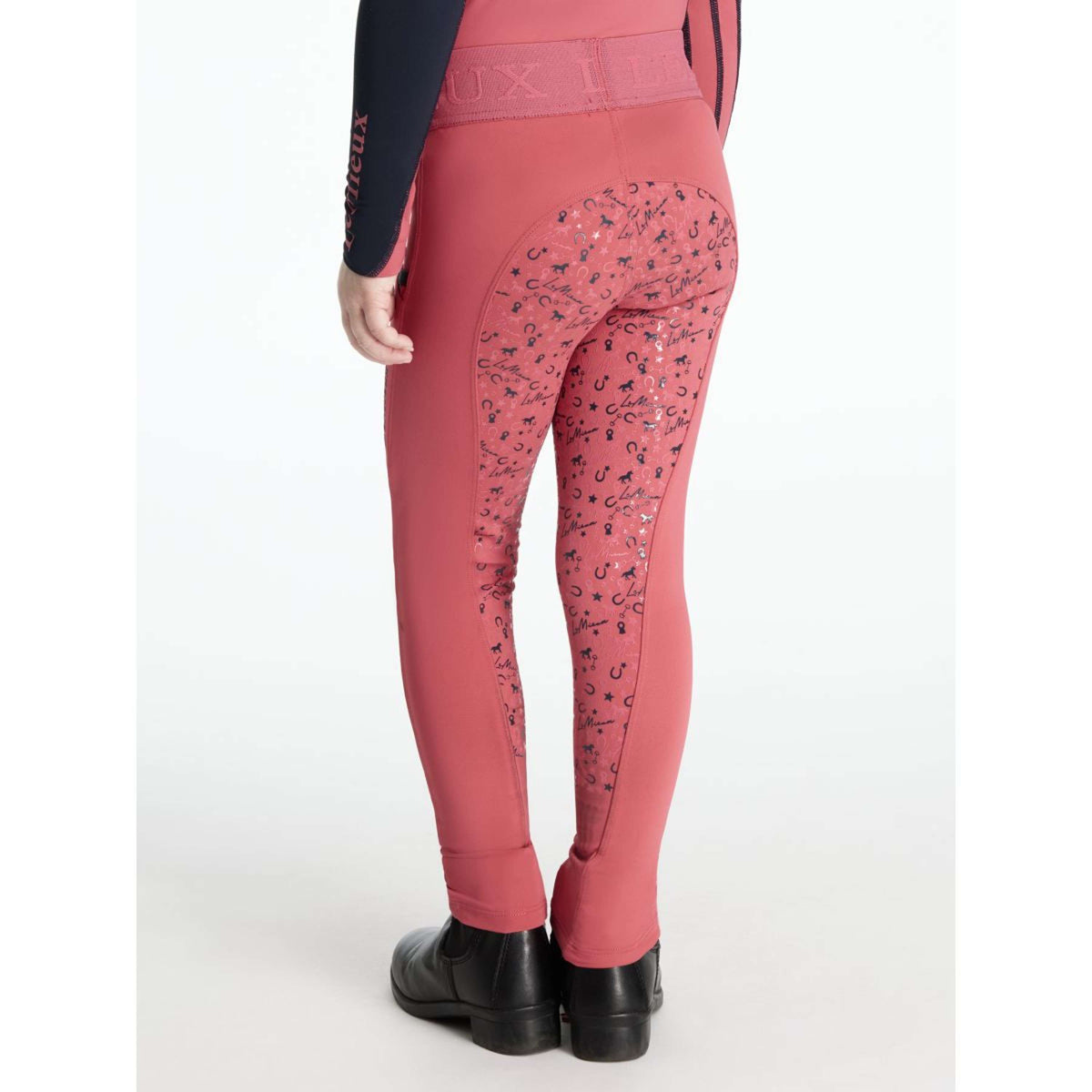 LeMieux Leggings da Equitazione Mini Full Grip Bambini Cranberry