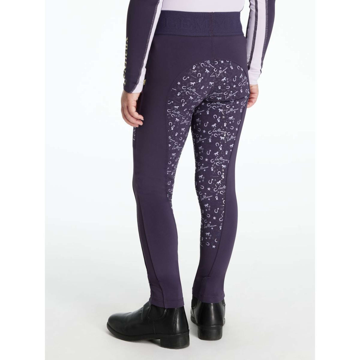 LeMieux Leggings da Equitazione Mini Full Grip Bambini Juniper