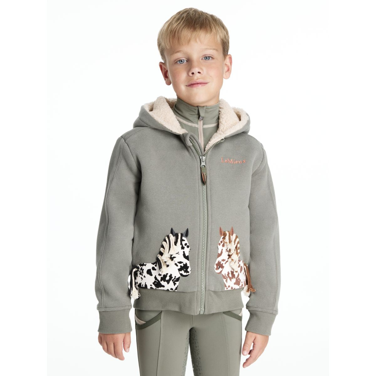 LeMieux Felpa con cappuccio e zip Mini Charlie Pony Bambini Rosemary