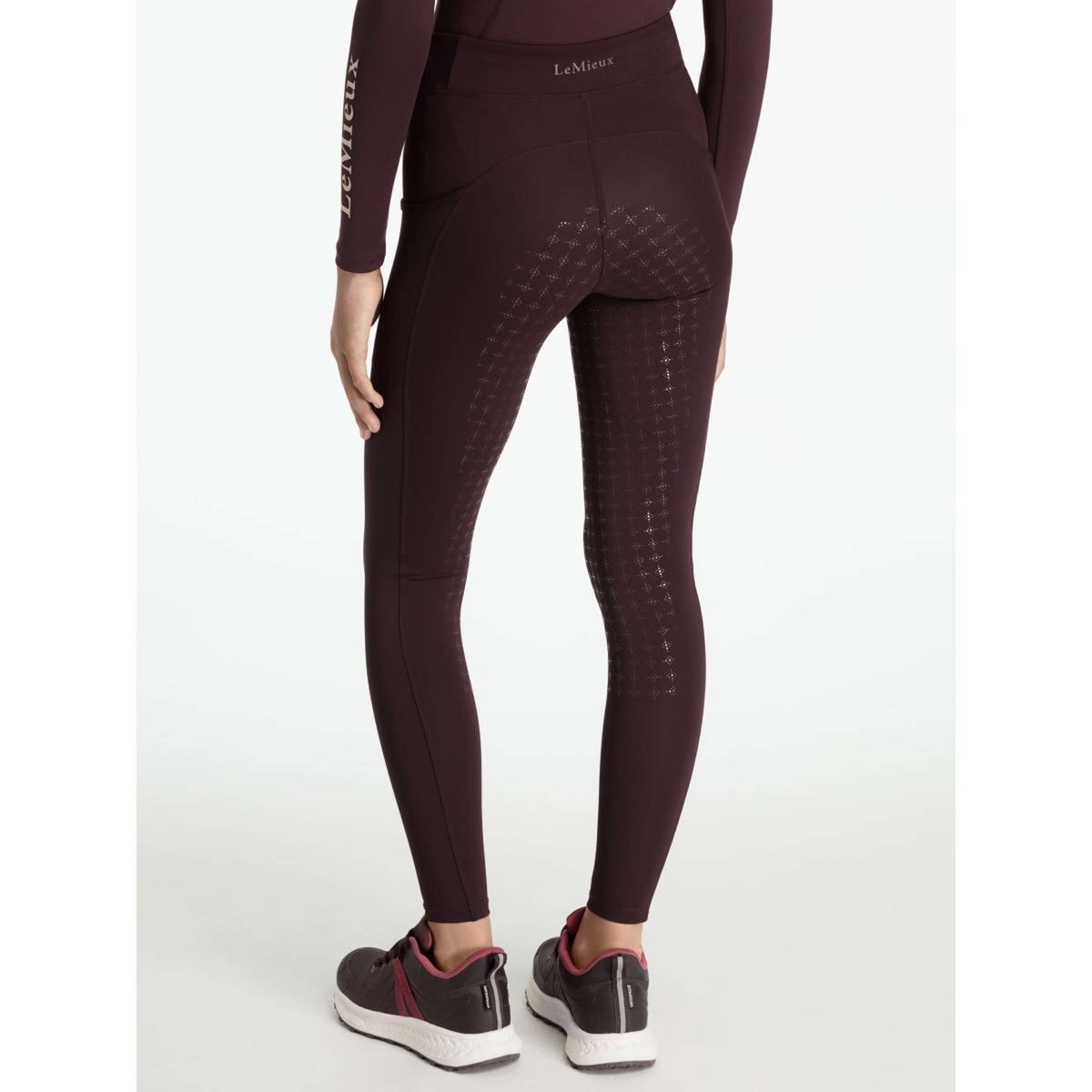 LeMieux Leggings da Equitazione Young Rider Orla Full Grip Damson