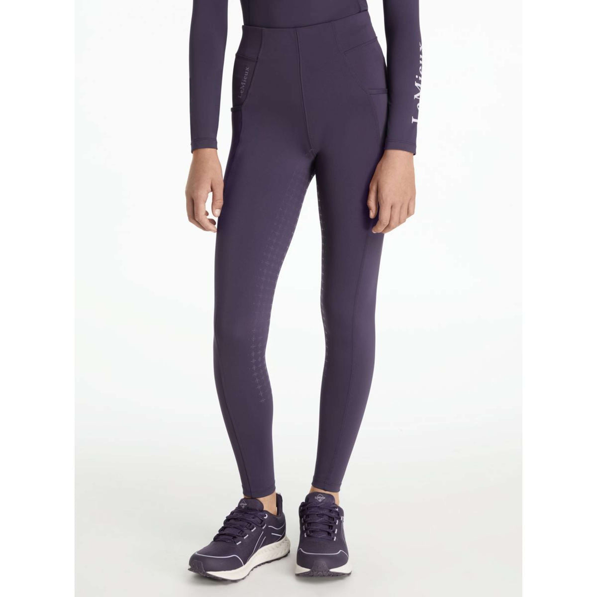 LeMieux Leggings da Equitazione Young Rider Orla Full Grip Juniper