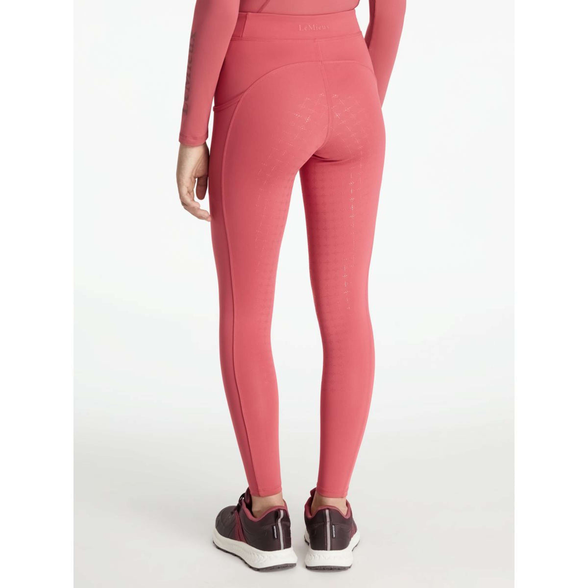 LeMieux Leggings da Equitazione Young Rider Orla Full Grip Cranberry