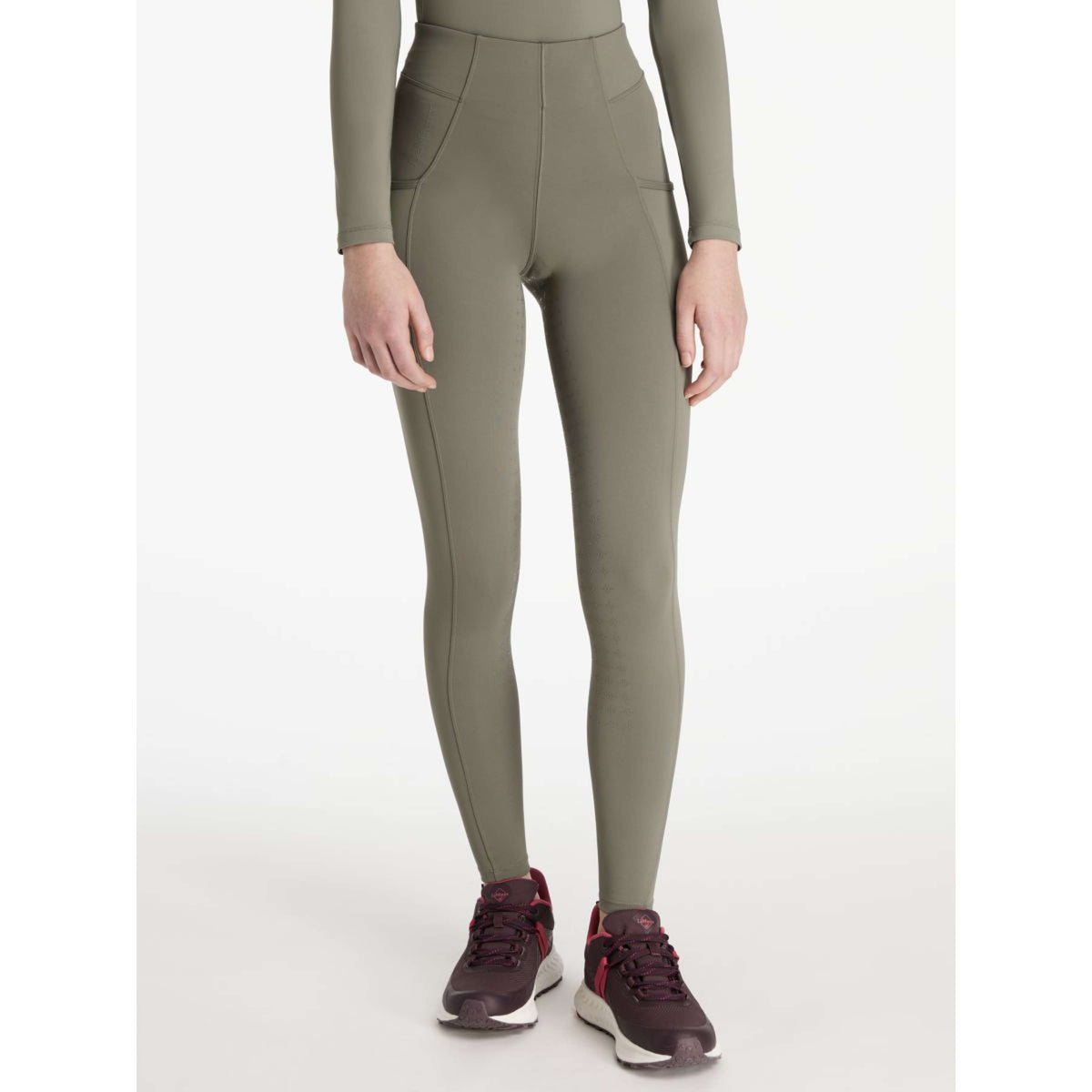 LeMieux Leggings da Equitazione Young Rider Orla Full Grip Rosemary