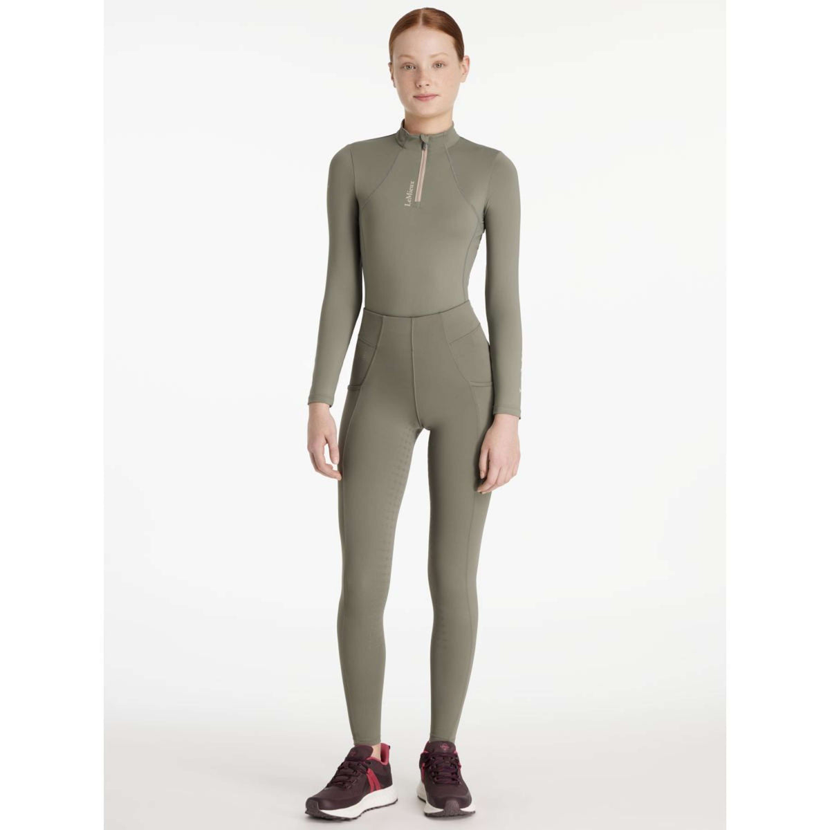LeMieux Leggings da Equitazione Young Rider Orla Full Grip Rosemary