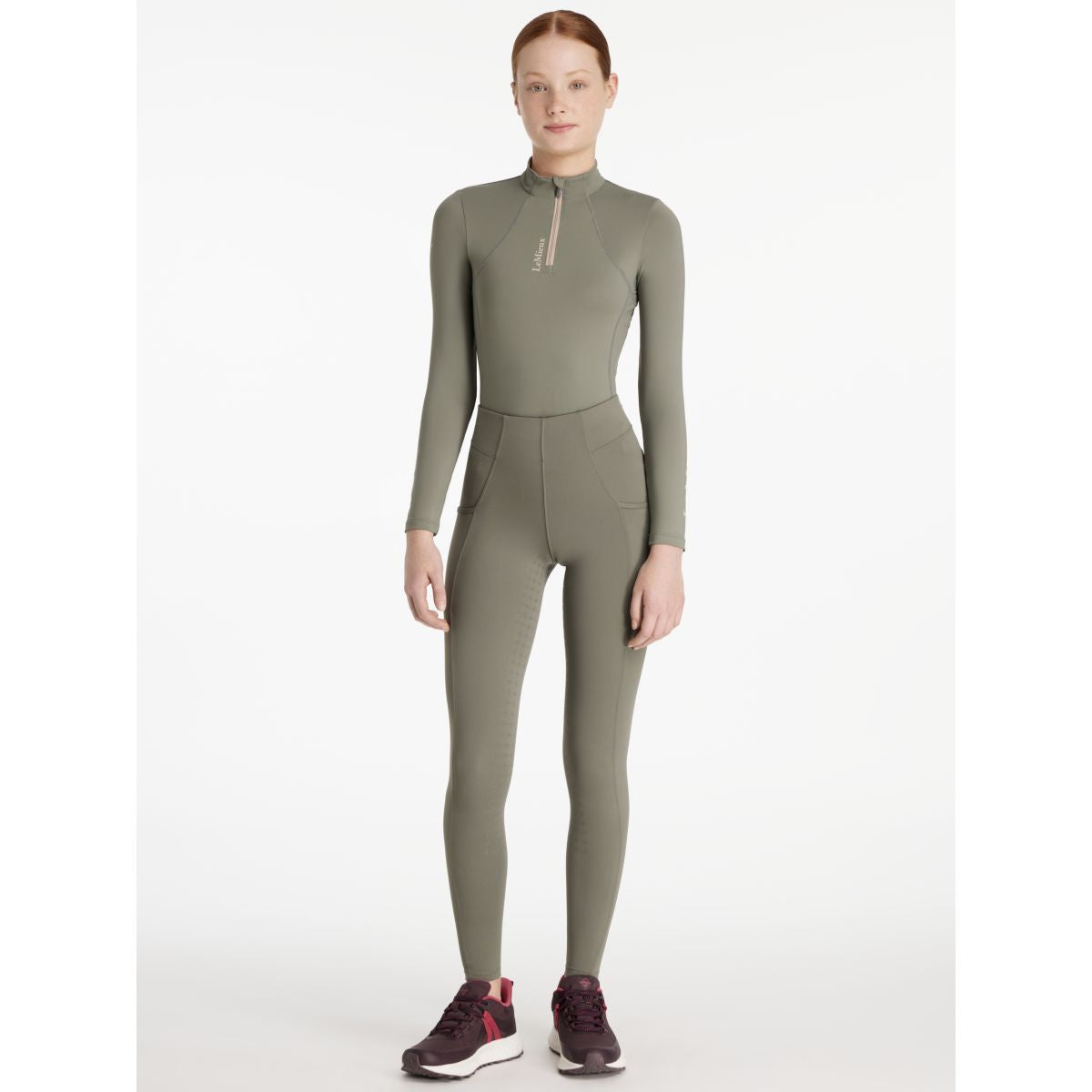 LeMieux Leggings da Equitazione Young Rider Orla Full Grip Rosemary
