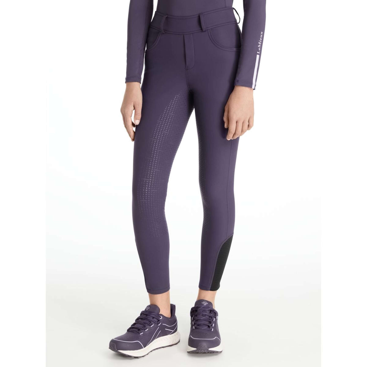 LeMieux Leggings da Equitazione Young Rider Ella Brushed Full Grip Juniper