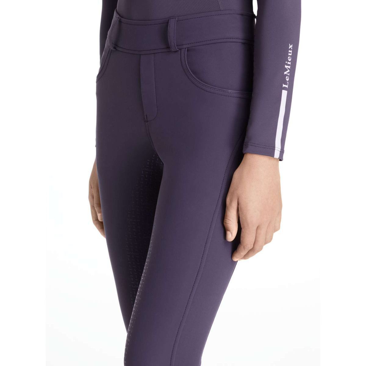 LeMieux Leggings da Equitazione Young Rider Ella Brushed Full Grip Juniper