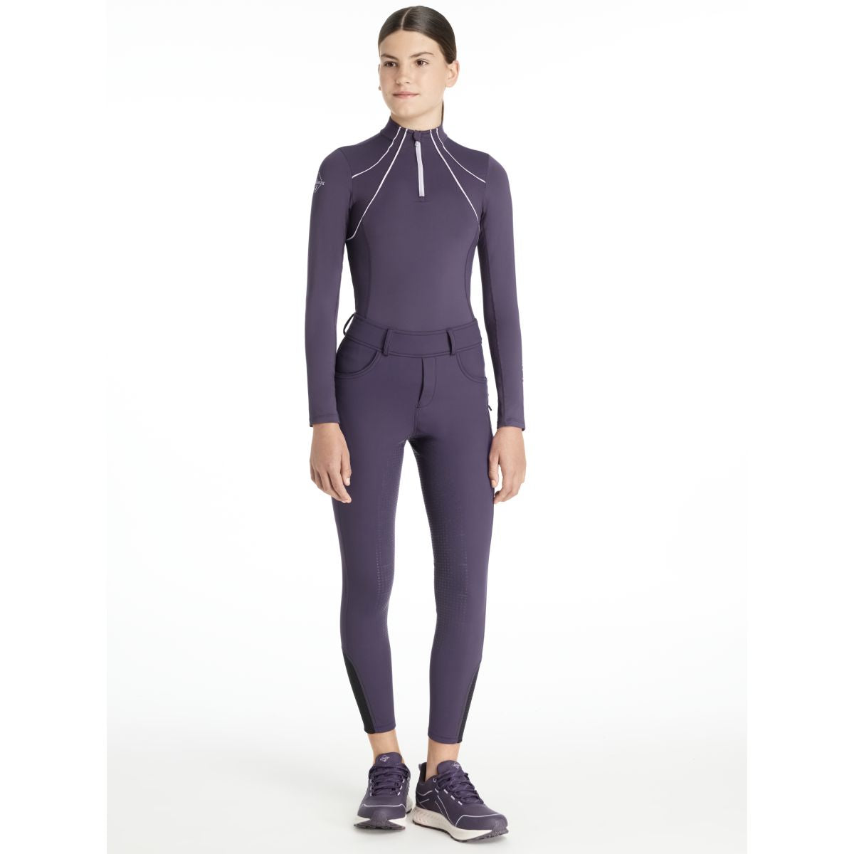 LeMieux Leggings da Equitazione Young Rider Ella Brushed Full Grip Juniper