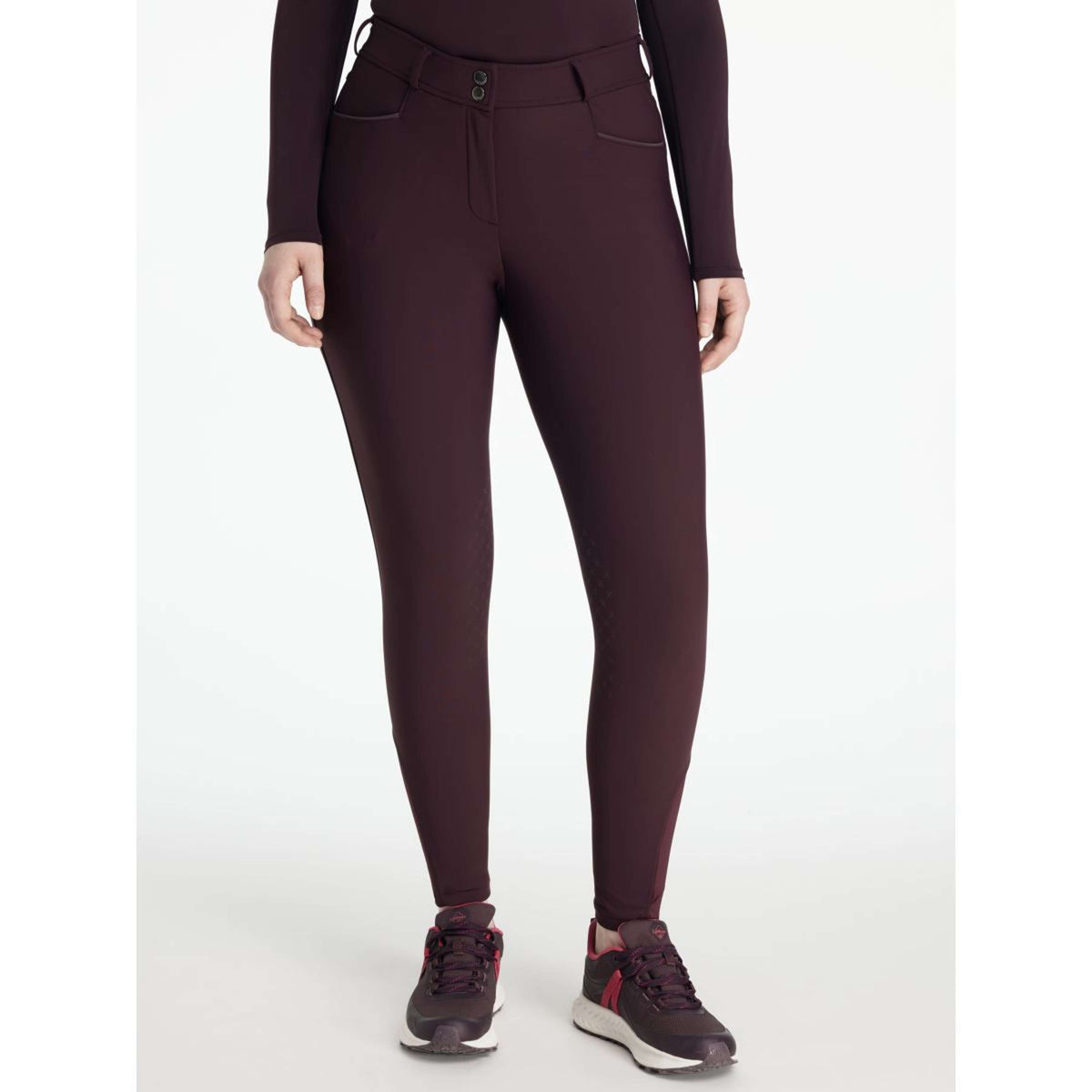LeMieux Pantaloni da Equitazione Isabelle Full Grip Damson