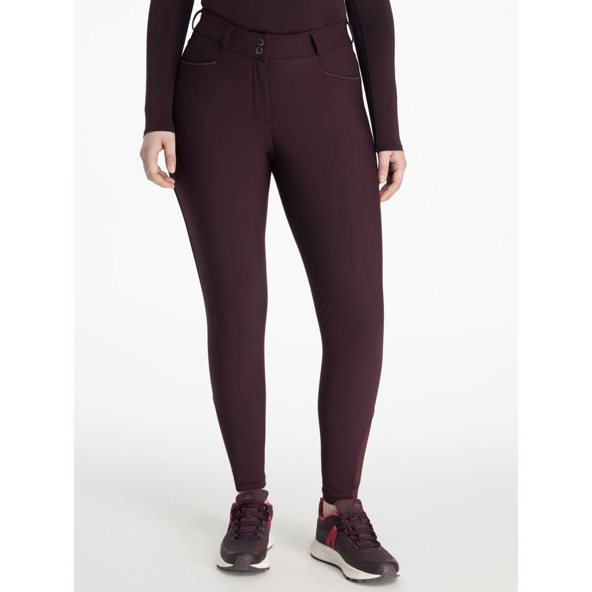 LeMieux Pantaloni da Equitazione Isabelle Full Grip Damson