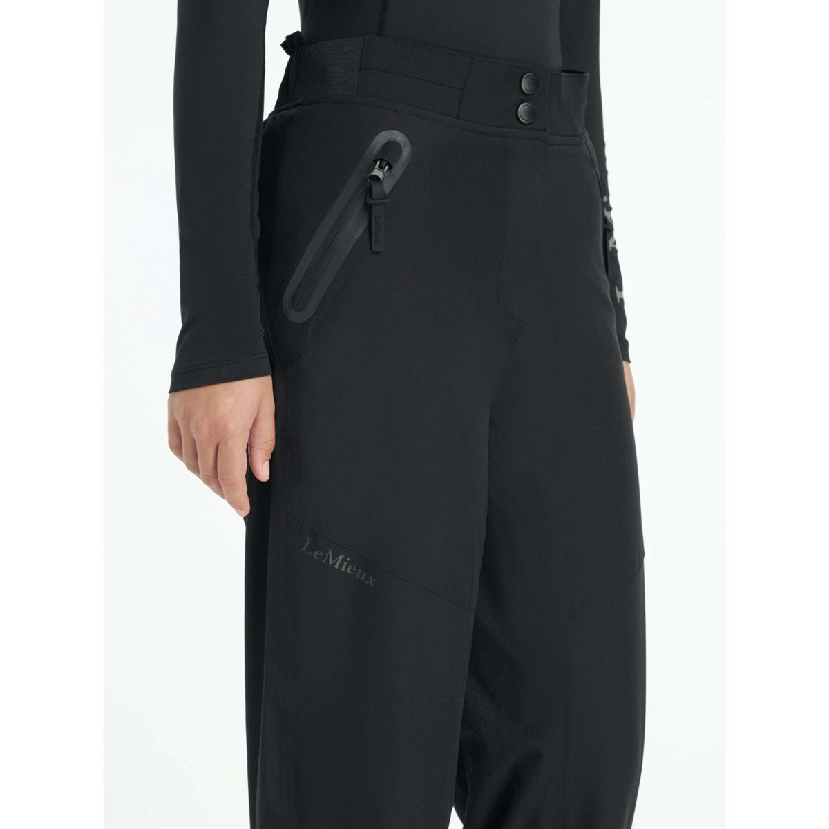 LeMieux Pantaloni da Equitazione Young Rider Drytex Impermeabile Nero