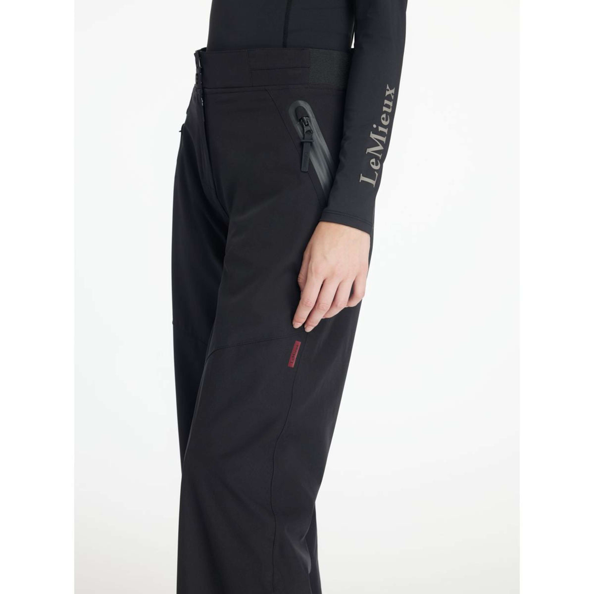 LeMieux Pantaloni da Equitazione Drytex Stormwear Impermeabile Nero