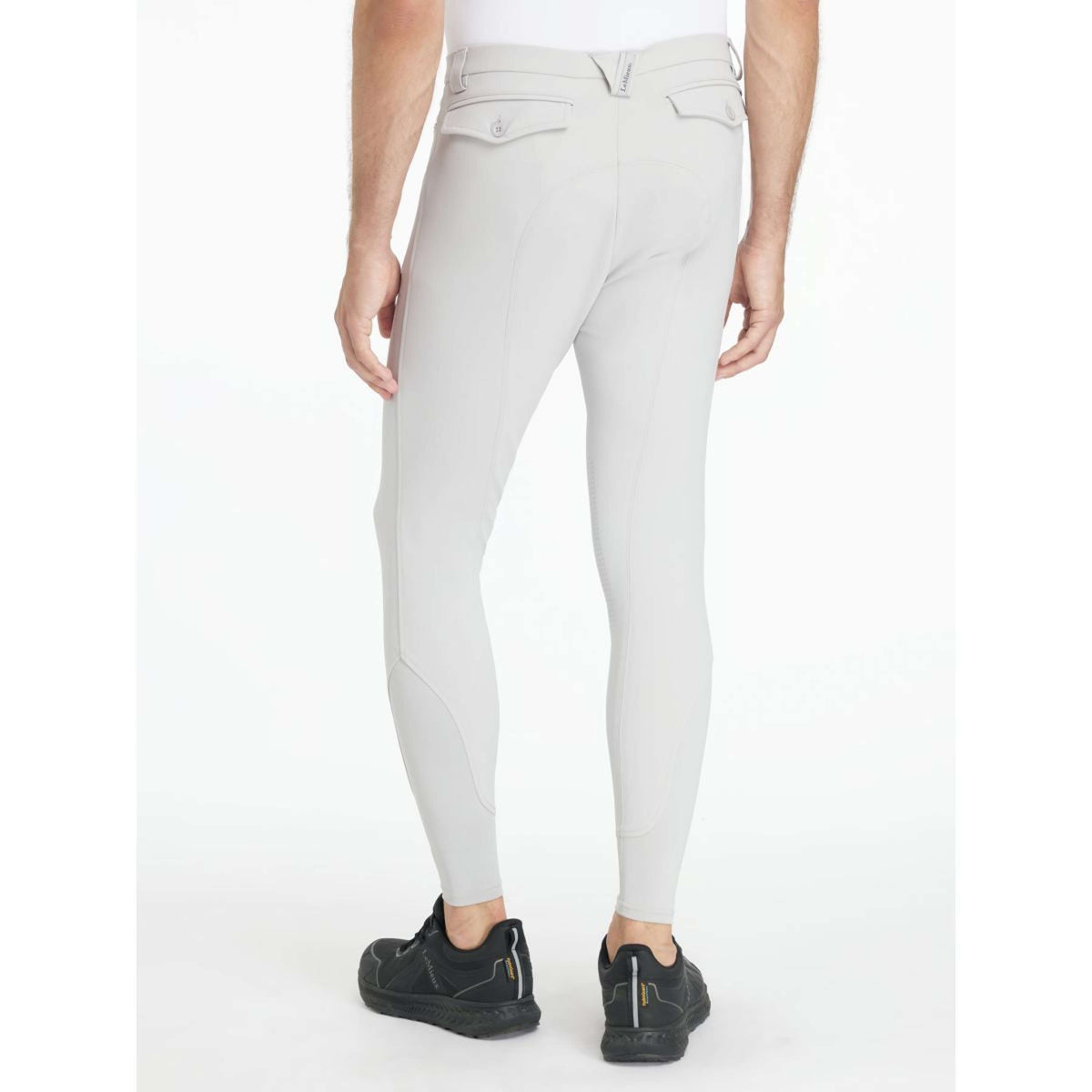 LeMieux Pantaloni da Equitazione Sports Knee Grip Uomini Grigio chiaro