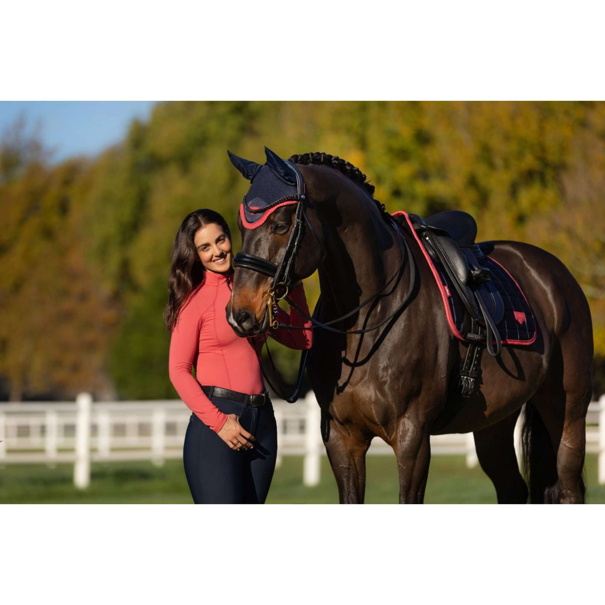 LeMieux Sottosella Loire Classic Dressage Navy/Cranberry